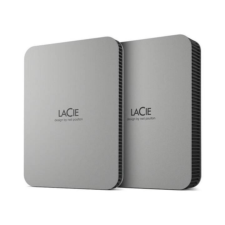 LACIE Mobile Drive (USB de type C, 2000 GB, Argent)
