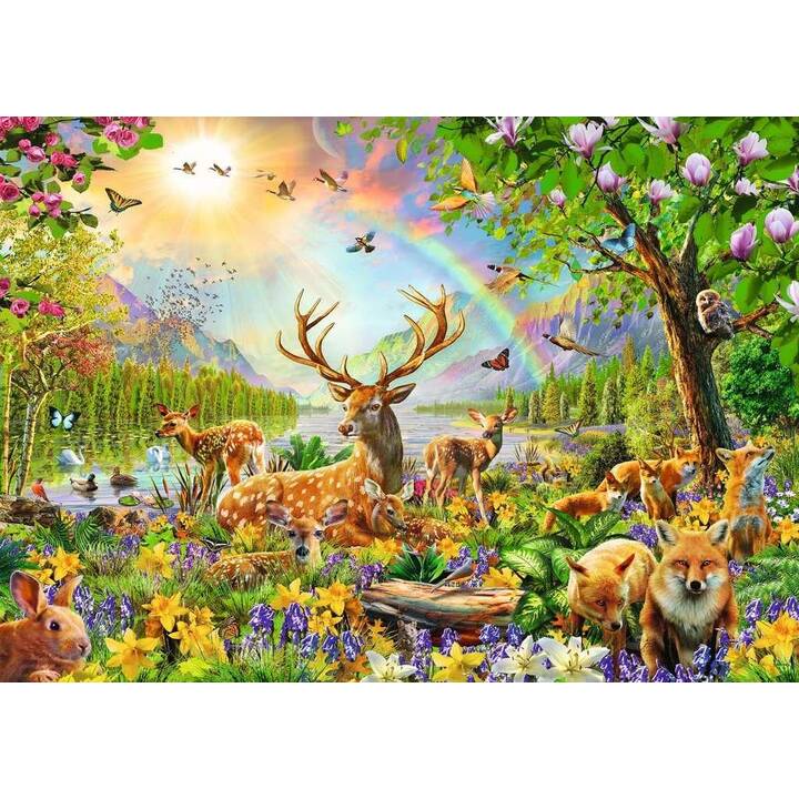 RAVENSBURGER Waldtiere Natur Puzzle (200 Stück)