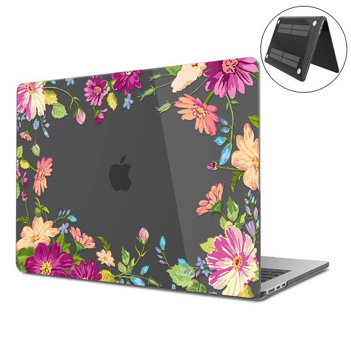 EG Hardcase (MacBook Air 13" M3 2024, Blumen, Transparent)