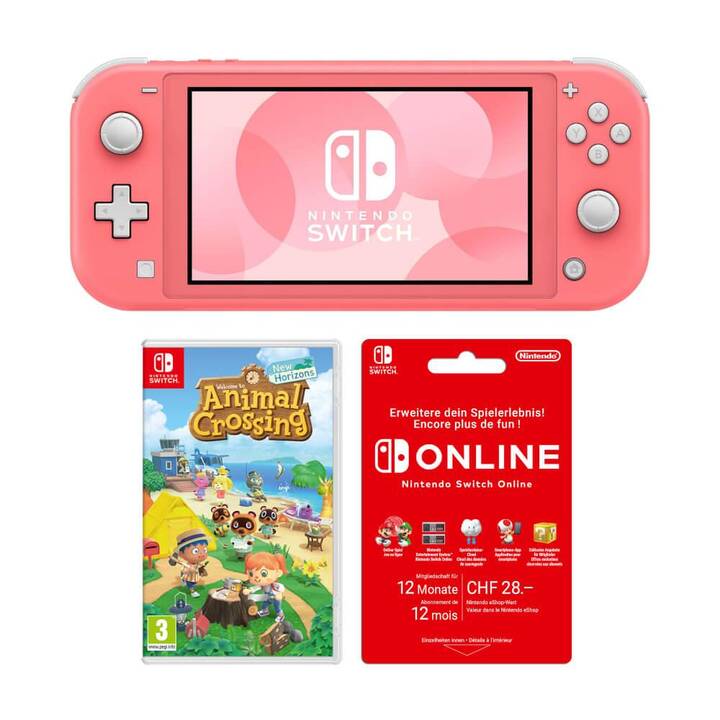 NINTENDO Switch Lite Coral 32 GB (Animal Crossing: New Horizons + NINTENDO Switch Online 12M, DE, IT, FR)