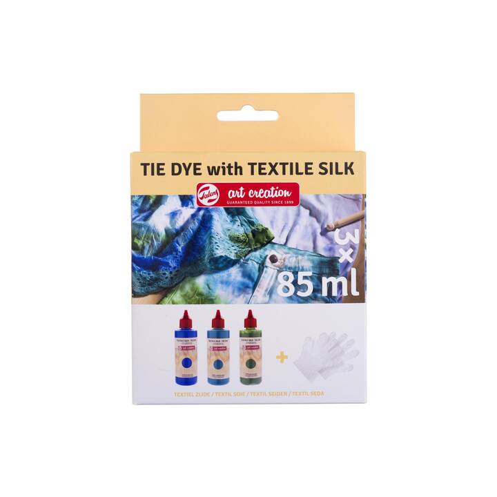 TALENS Textilfarbe Tie Dye Set (3 x 85 ml, Grün, Blau, Türkis)