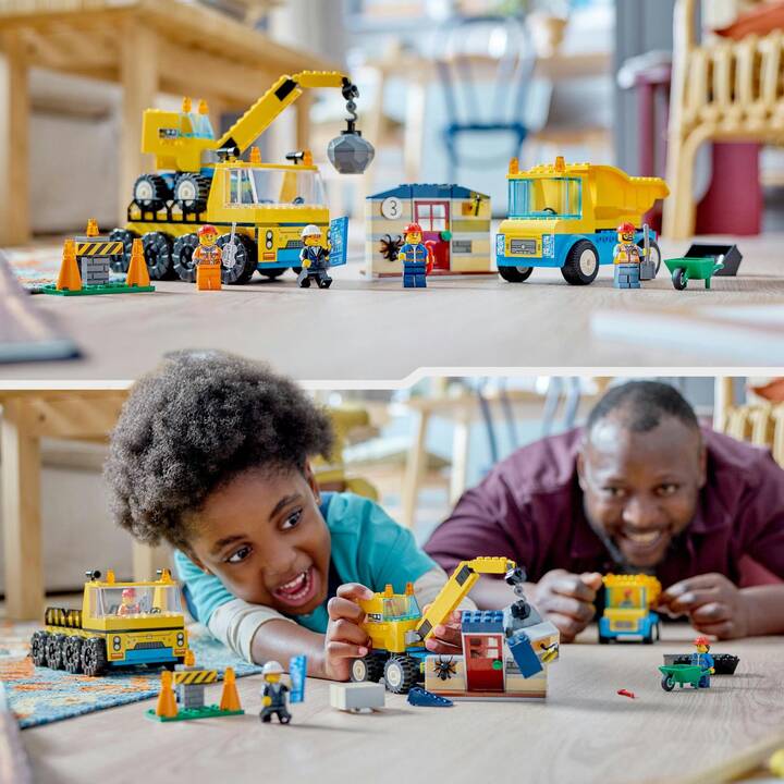 LEGO City Camion da cantiere e gru con palla da demolizione (60391)