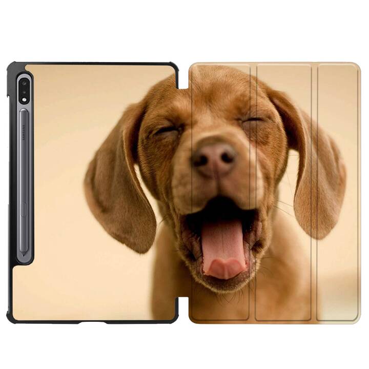 EG coque pour Samsung Galaxy Tab S8 11" (2022) - marron - chiens