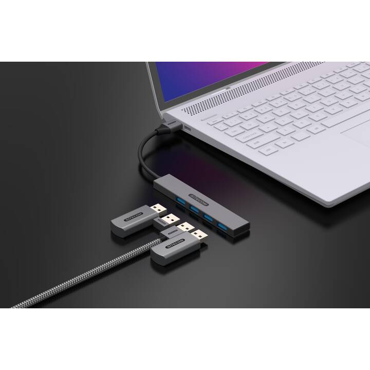 SITECOM USB-Hub (4 Ports, USB Typ-A)