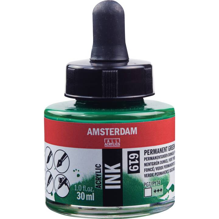 AMSTERDAM Couleur acrylique (30 ml, Vert foncé, Vert)