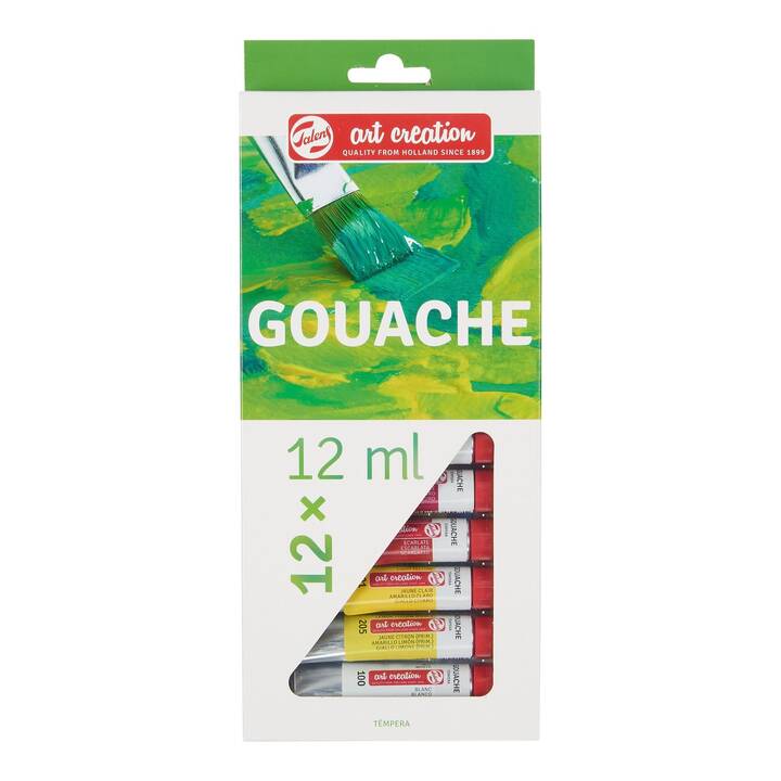 TALENS Vernice per poster Gouache Set (12 x 12 ml, Multicolore)