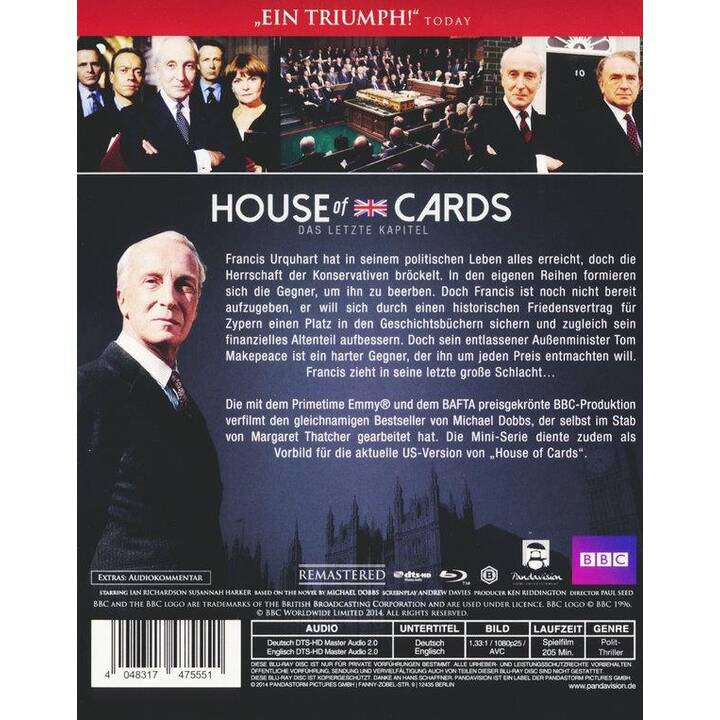 House of Cards - Das Original - Die komplette dritte Mini-Serie - Das letzte Kapitel (EN, DE)
