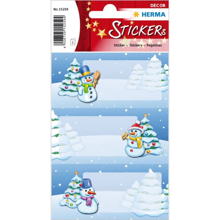 HERMA Sticker (Schneemann, 6 Stück)