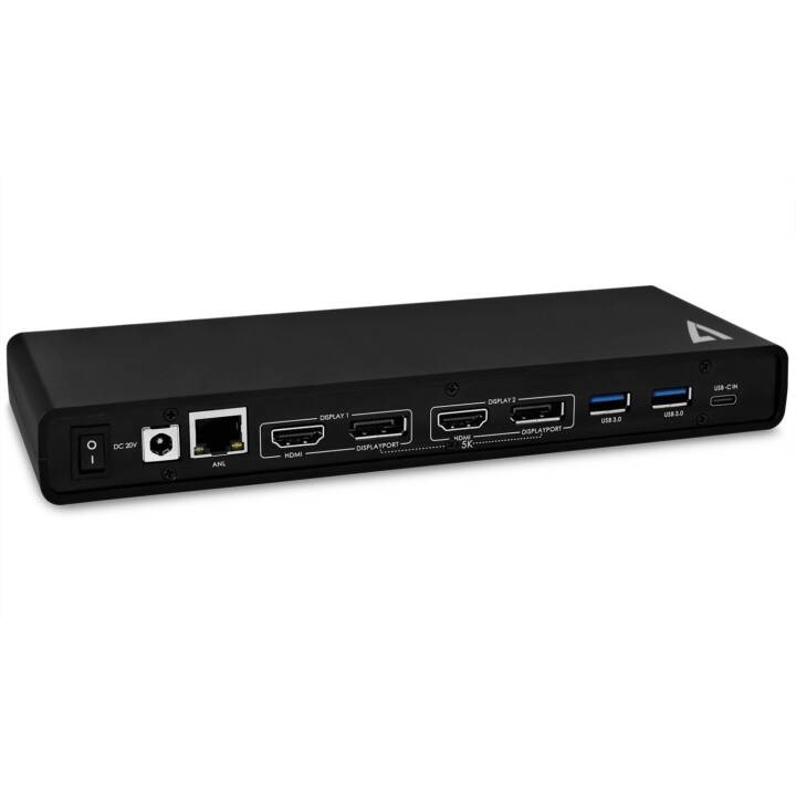 VIDEOSEVEN Dockingstation (2 x HDMI, 2 x DisplayPort, USB 3.0 Typ-C, 4 x USB 3.0 Typ-A, RJ-45 (LAN))