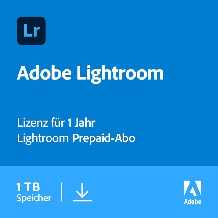 ADOBE Lightroom ESD CH 1TB (Jahreslizenz, 1 Jahr, Französisch, Italienisch, Deutsch)