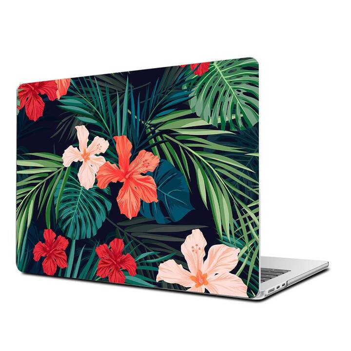 EG Coque rigide (MacBook Air 13" M3 2024, Fleurs, Vert)