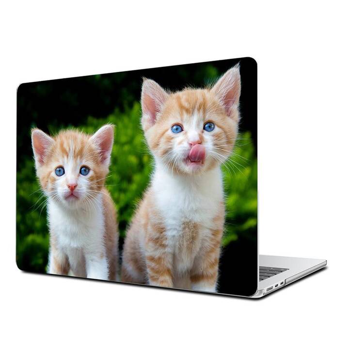 EG Coque rigide (MacBook Air 13" M3 2024, Chats, Brun)