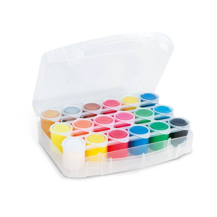 PRIMO Peinture à la tempera 258TB18FMP Set (18 x 25 ml, Multicolore)