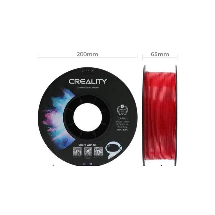CREALITY Filament Rot (1.75 mm, Glykol-Polyethylenterephthalat (PET-G))