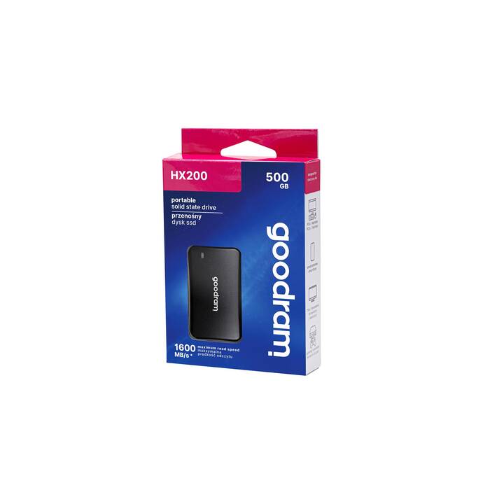 GOODRAM HX200 (USB di tipo C, 500 GB, Nero)