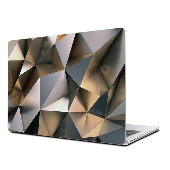 EG Coque rigide (MacBook Air 13" M3 2024, Géométrique, Brun)