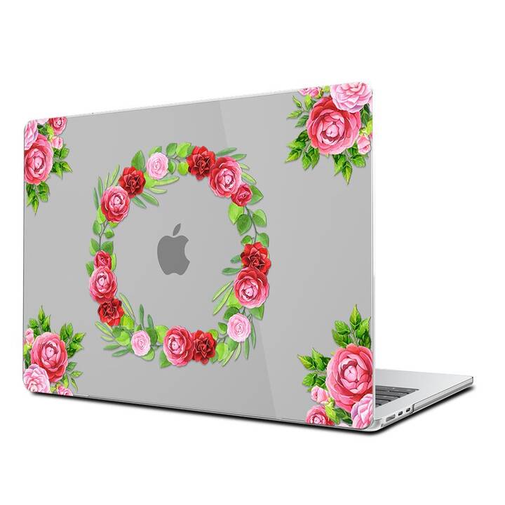 EG Hardcase (Macbook Air 15" M3 2024, Blumen, Rot)