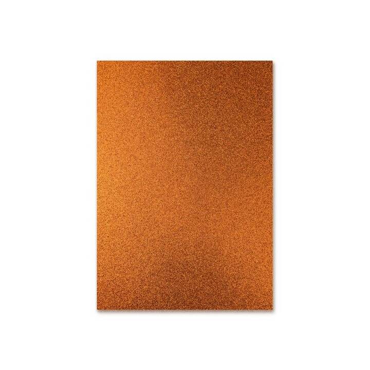URSUS Glitzerpapier (Orange, Kupfer, A4, 10 Blatt)