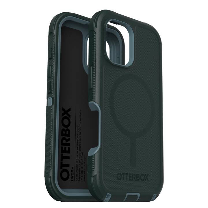 OTTERBOX Backcover MagSafe Defender Series (iPhone 16, Bicolore, Nero, Verde)