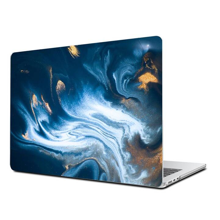 EG Coque rigide (MacBook Air 13" M2 2022, Marbre, Bleu)