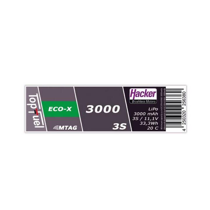 HACKER Accu RC TopFuel ECO-X (LiPo, 3000 mAh, 11.1 V)