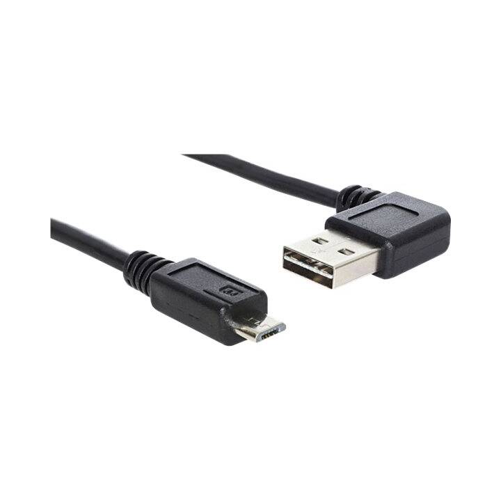 DELOCK Câble USB (Fiche Micro USB 2.0 de type B, Fiche USB 2.0 de type A, 3 m)