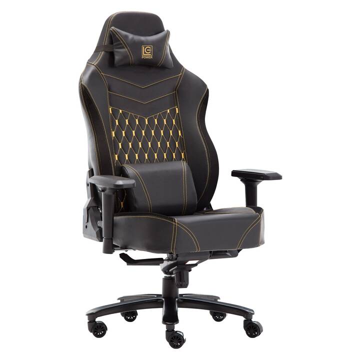 LC POWER Gaming Chaise LC-GC-800BY (Jaune, Noir)