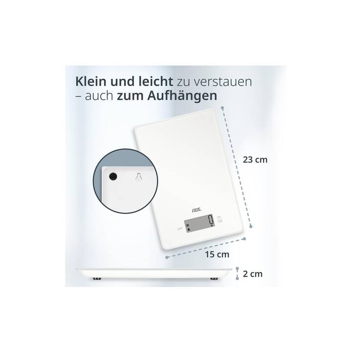 ADE Küchenwaage (Digital, Weiss)