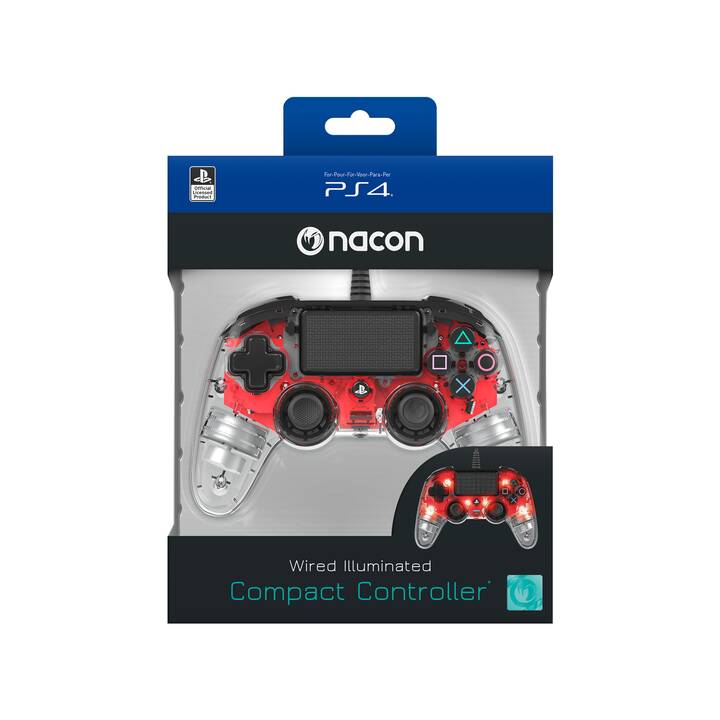 NACON NA360837 Controller (Transparent, Schwarz, Rot)