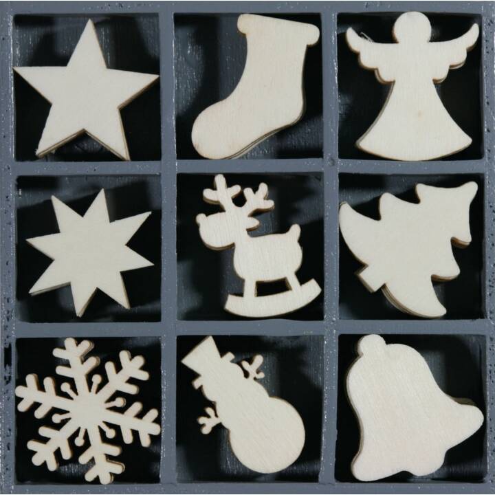HEYDA Miniature di feltro (Legno, Natale, 45 pezzo)