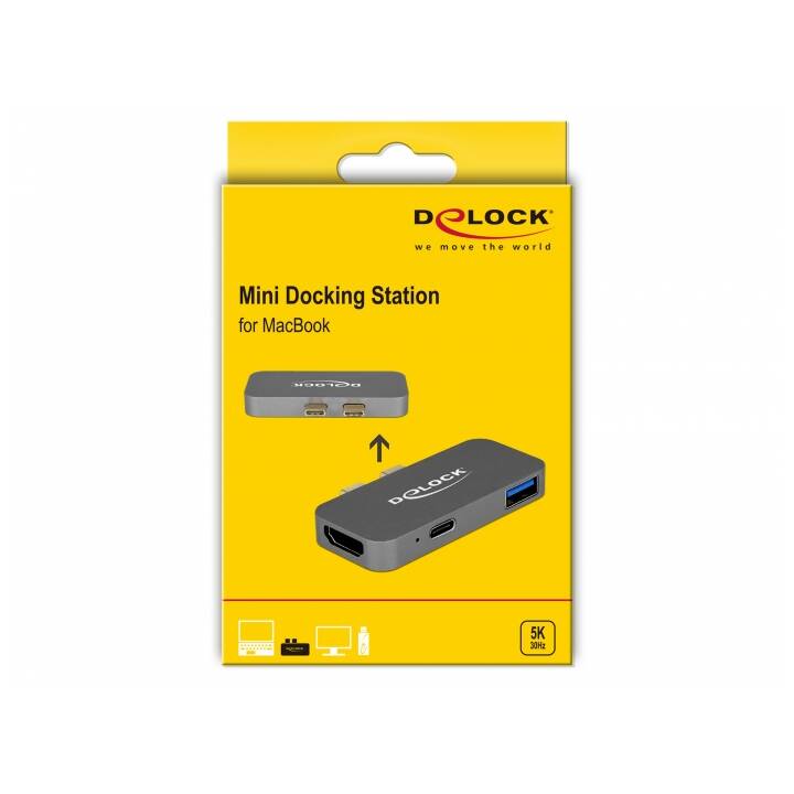 DELOCK Dockingstation 87739 (HDMI, USB 3.1 Typ-A, Thunderbolt 3, 2 x USB 3.1 Typ-C)