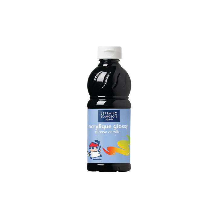LEFRANC BOURGEOIS Colore acrilica Glossy (500 ml, Nero)