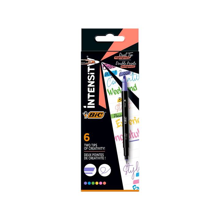BIC Dualtip Crayon feutre (Multicolore, 6 pièce)