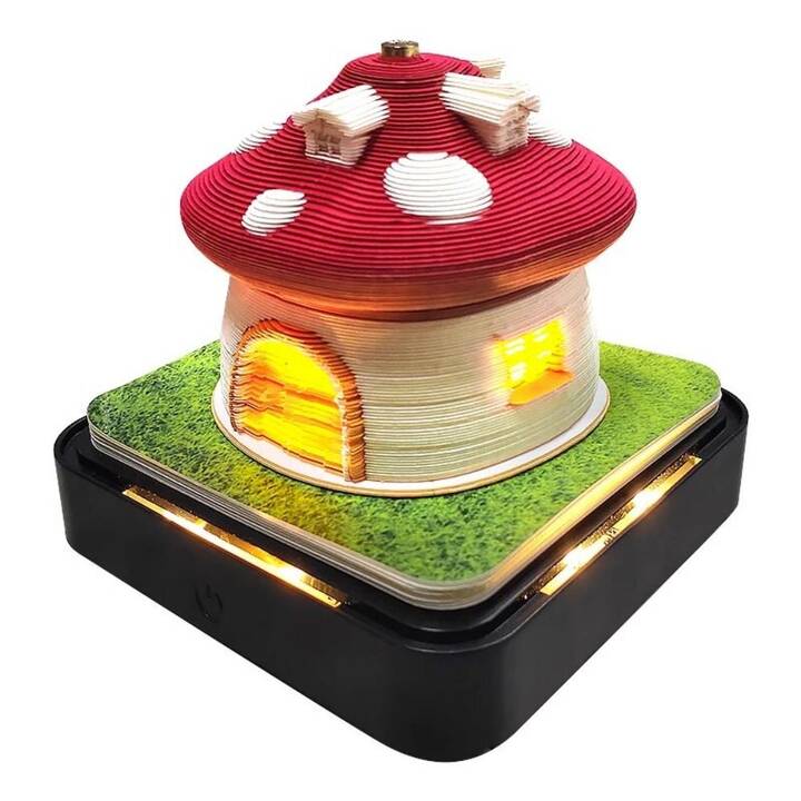 EG Bloc mémo 3D - rouge - champignon