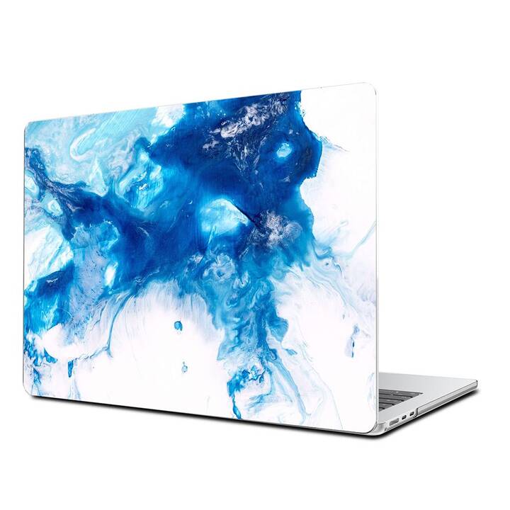 EG Coque rigide (Macbook Air 15" M3 2024, Marbre, Bleu)