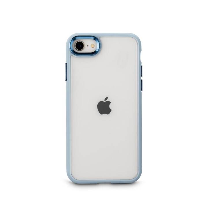 HAMA Backcover Cam Protect (iPhone 7, iPhone SE 2022, iPhone SE, iPhone 8, Bicolore, Transparente, Blu)