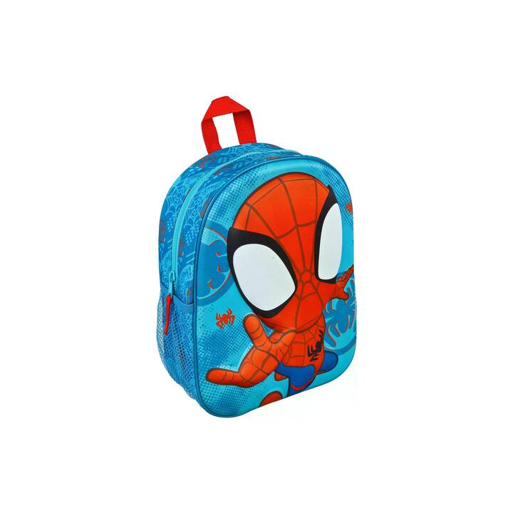 SCOOLI Kindergartenrucksack 3D Spidey (7 l, Blau, Rot)