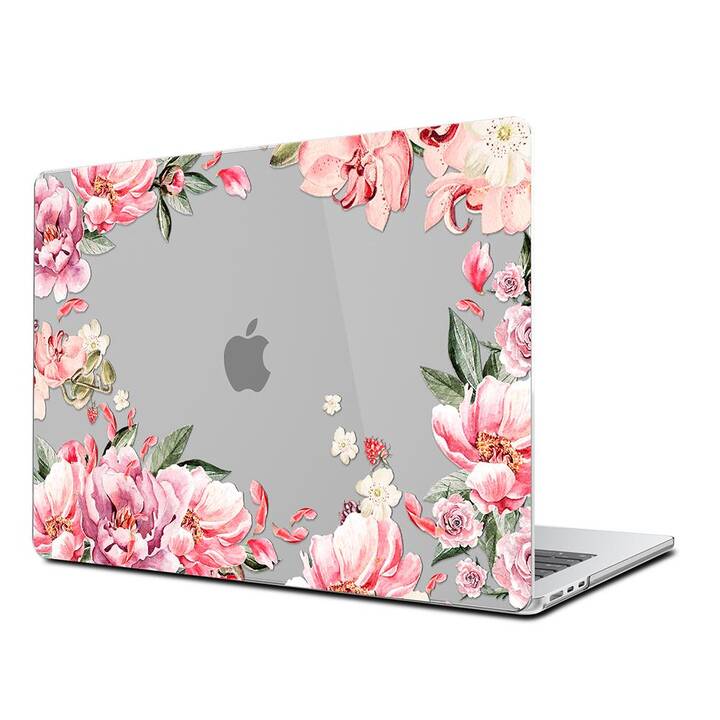 EG Coque rigide (MacBook Air 13" M3 2024, Fleurs, Rose)