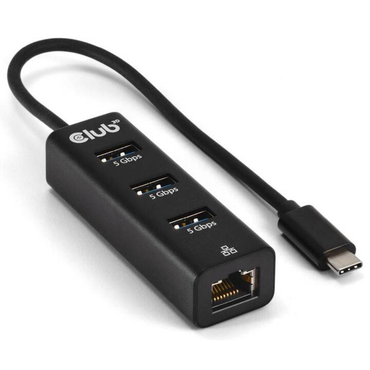 CLUB 3D CSV-1549 (4 Ports, RJ-45, USB A)