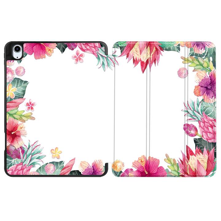 EG coque pour iPad Air 10.9" (2022) 5e génération - rose - fleurs