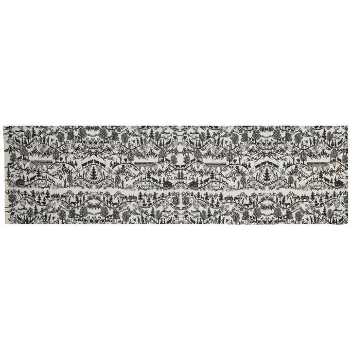 HUBATKA Nappe Swissness (35 cm x 135 cm, Rectangulaire, Noir, Blanc)