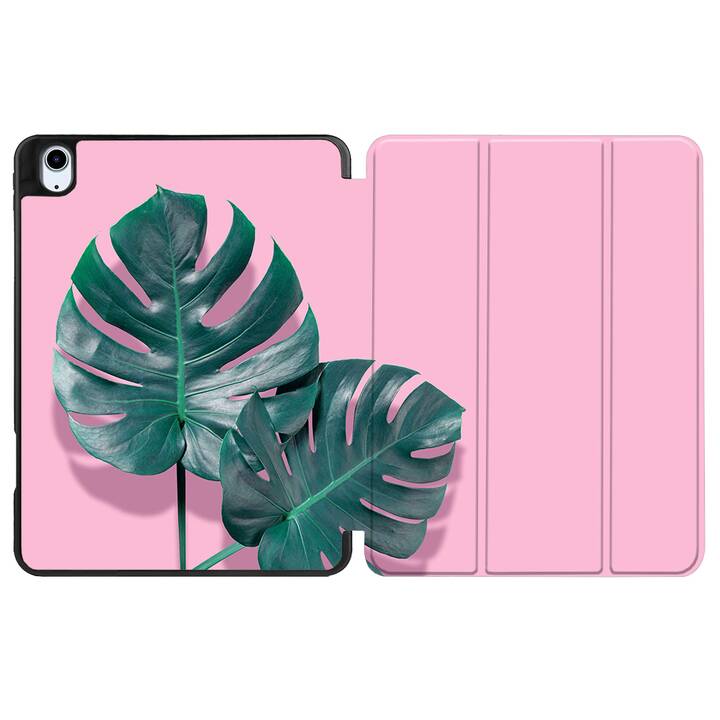 EG coque pour iPad Air 10.9" (2022) 5e génération - rose - feuilles