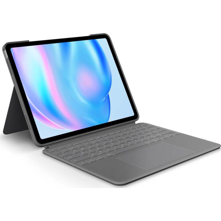 LOGITECH Combo Touch Type Cover / Tablet Tastatur (13", iPad Air M2, Grau)