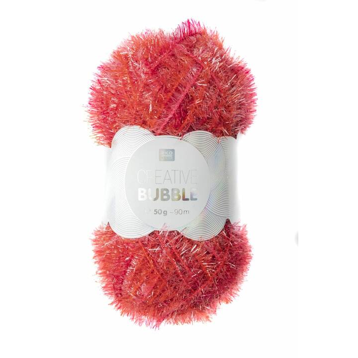 RICO DESIGN Wolle Creative Bubble Print (50 g, Rot, Pink)