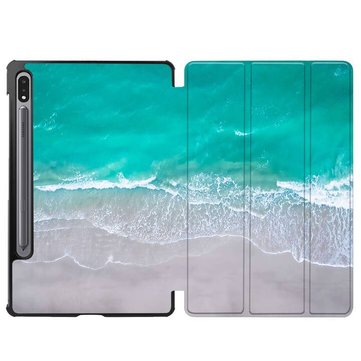 EG cover per Samsung Galaxy Tab S8+ 12.4" (2022) - verde - spiaggia