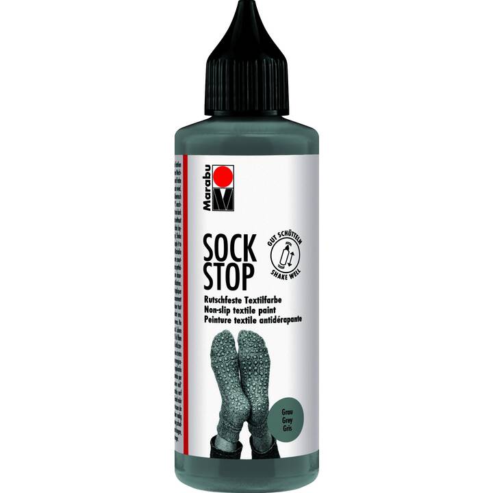 MARABU Textile couleur Sock Stop (90 ml, Gris)