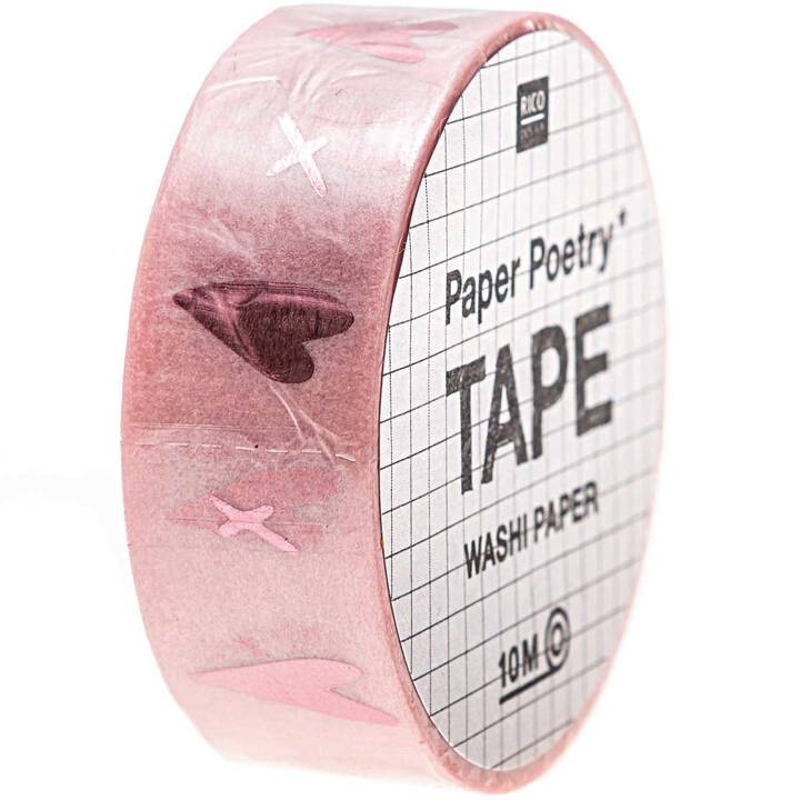 RICO DESIGN Washi Tape (Rosa, 10 m)