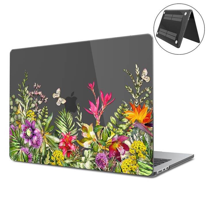 EG Coque rigide (Macbook Air 15" M3 2024, Fleurs, Transparent)