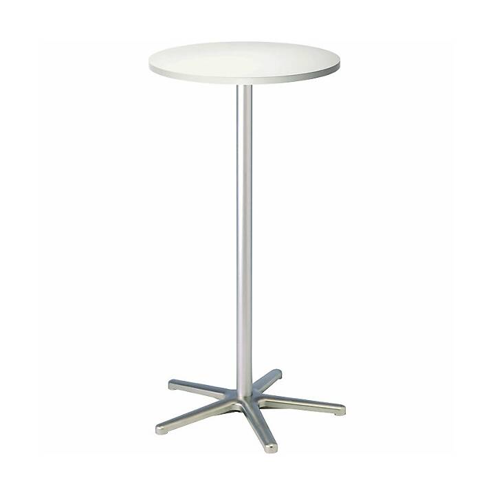 MAUL Standing desk (Bianco, Argento, 60 cm x 60 cm x 110 cm)