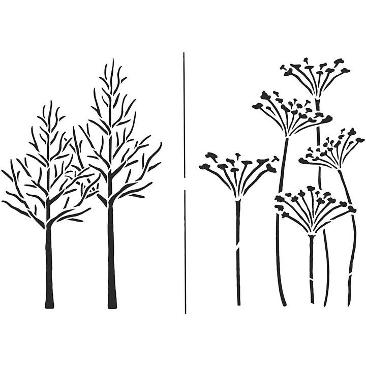 CREATIV COMPANY Malschablone (Pflanzen)